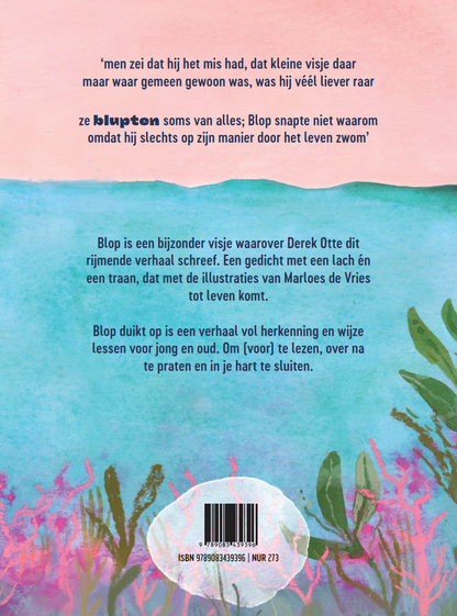 Achterkant van het boek Blop duikt op
