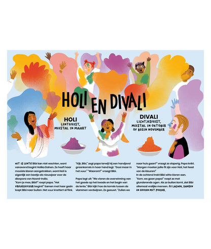 Binnenpagina Alle dagen feest, Holi en Divali