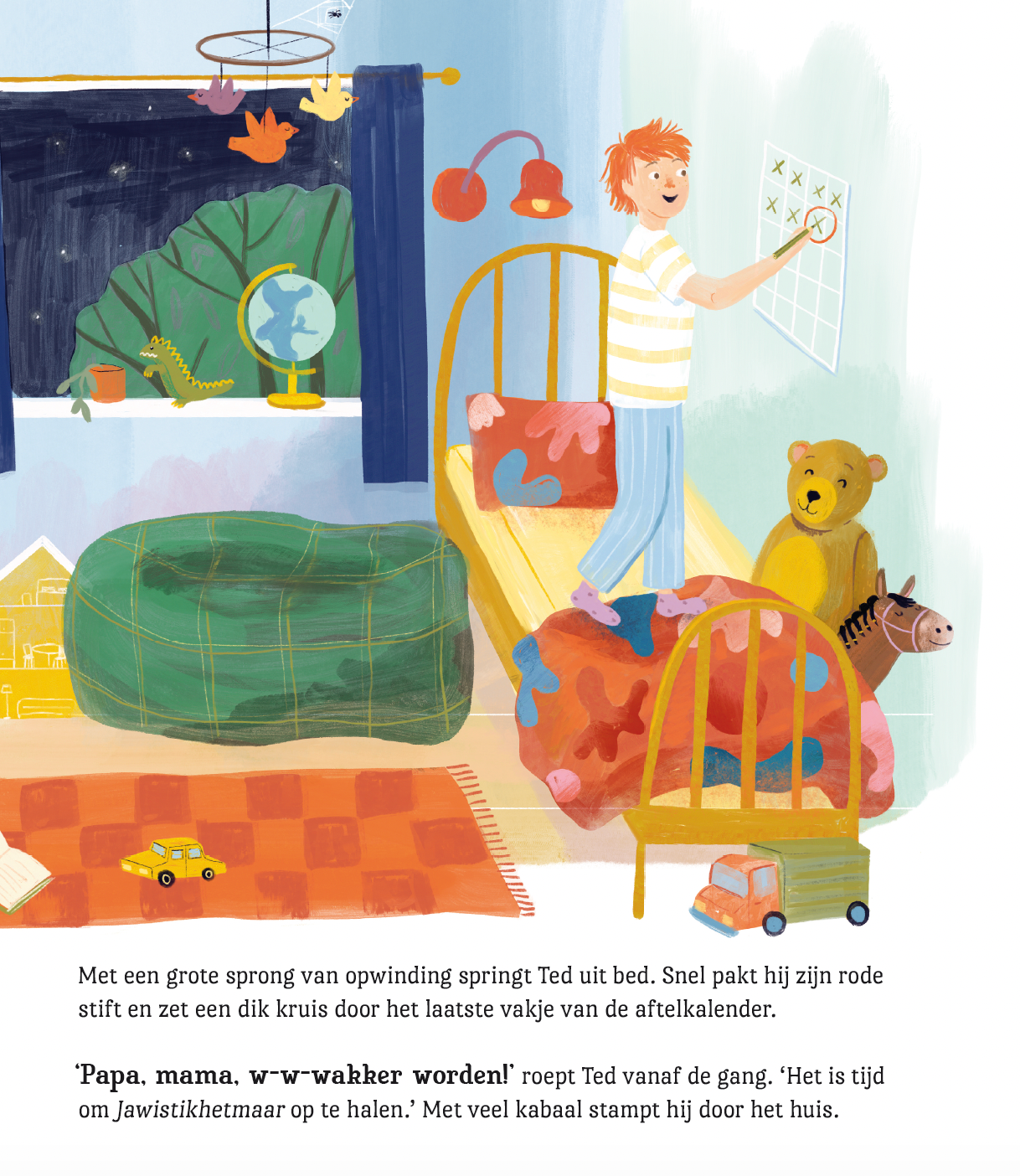 Binnenpagina uit Poezel, kinderkamer