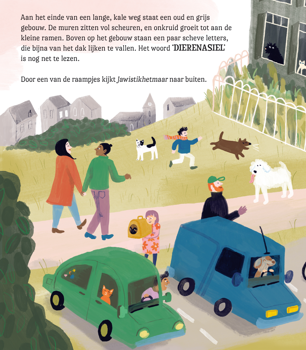 Binnenpagina uit Poezel, dierenasiel