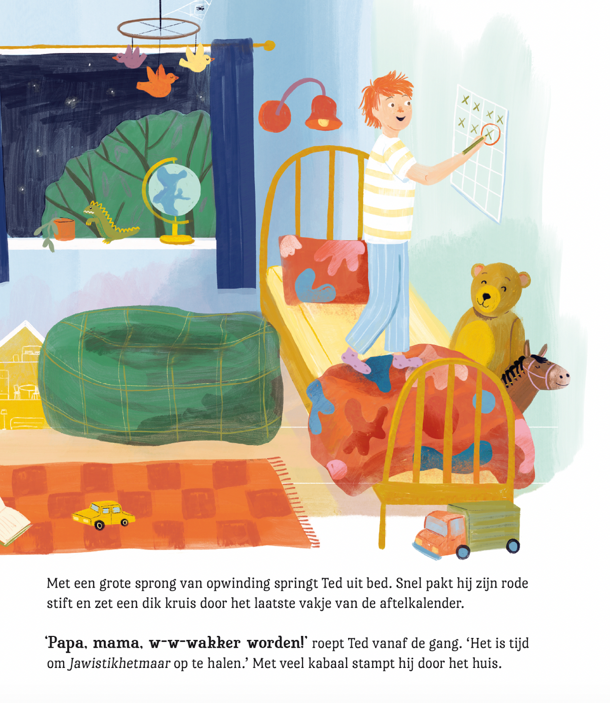 Binnenpagina uit Poezel, kinderkamer