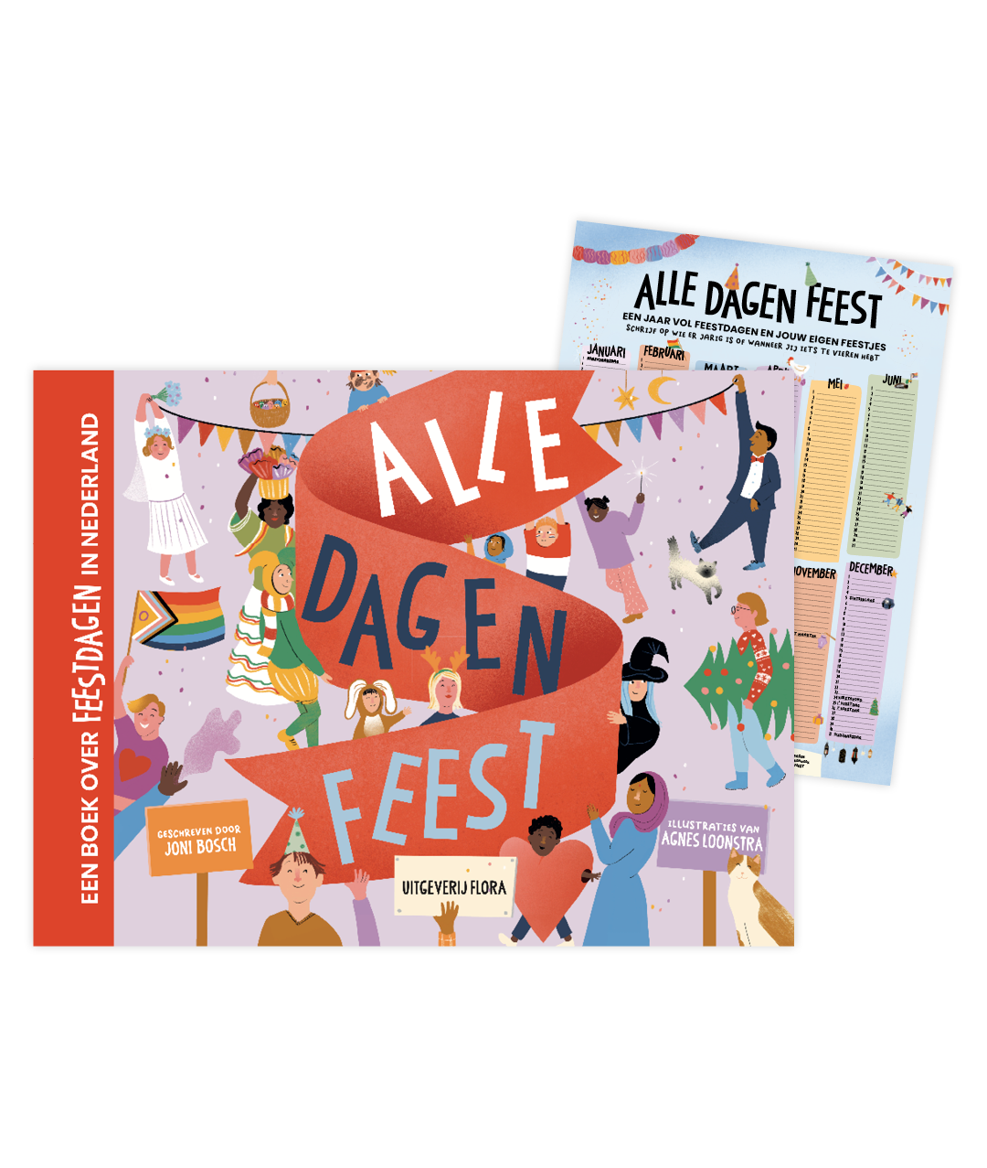 Boekomslag en poster van Alle dagen feest